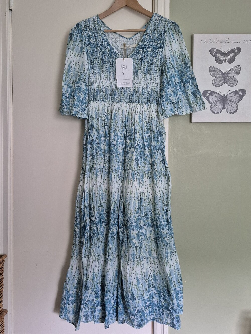 NWT Christy Dawn The Badil Dress Morning Gladiola, Cotton, Lined, S